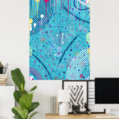 Poster Abstract Art: Sparklers in the Sky (Bureau à domicile)