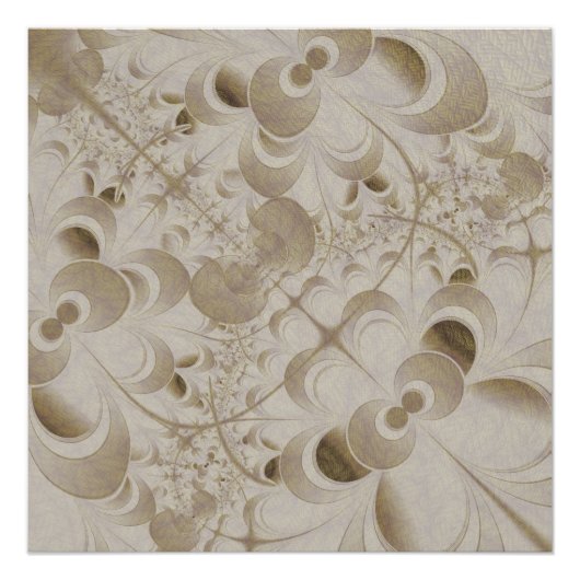 Poster Abstract beige pattern (Devant)