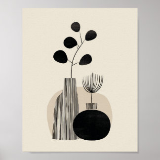 Poster Abstract Botanical Illustration
