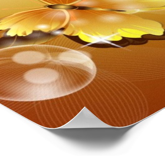 Poster Abstract Butterfly (Coin)