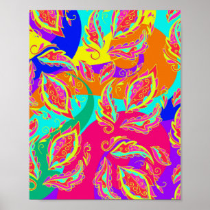 Poster abstract,color,pattern, indian,mandala,pink,