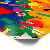 Poster Abstract Colorful Modern Graffiti Street Art (Coin)