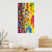 Poster Abstract Colorful Modern Graffiti Street Art (Cuisine)