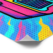 Poster Abstract Digital Pattern Glitch Pop Wallpaper (Coin)