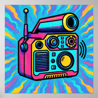 Poster Abstract Digital Pattern Glitch Pop Wallpaper