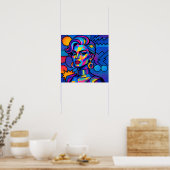 Poster Abstract Diva - Modern Retro Geometric Pop Art (Cuisine)