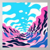 Poster Abstract Dream Wave – Vibrant Surreal Flow (Devant)