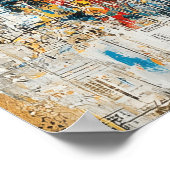 Poster Abstract Expressionist Butterfly Painting Colorful (Coin)