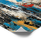 Poster Abstract Expressionist Rose Painting Modern Floral (Coin)