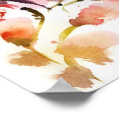 Poster Abstract floral watercolor (Coin)