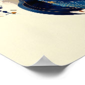 Poster Abstract Fluid Ink Snowboarder Dynamic Motion Art (Coin)