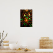 Poster Abstract fractal flower design.  (Cuisine)
