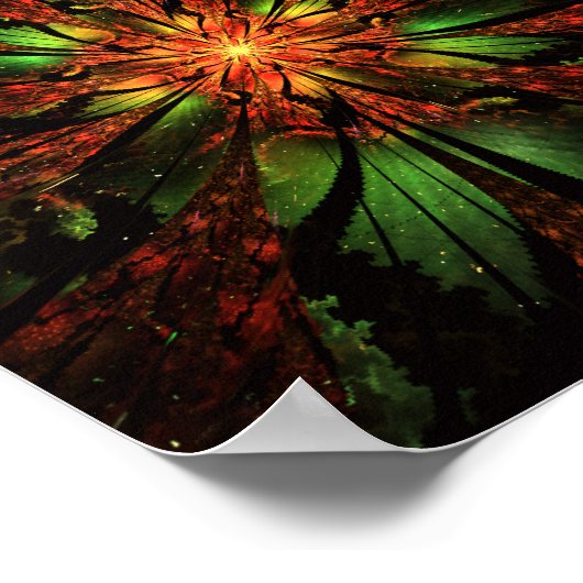 Poster Abstract fractal flower design (Coin)