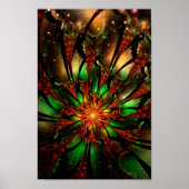 Poster Abstract fractal flower design (Devant)