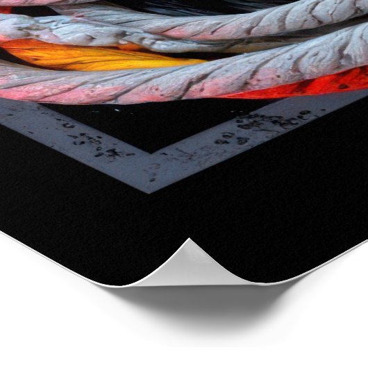 Poster Abstract Futuristic Image of a Metallic Sphere (Coin)