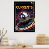 Poster Abstract Futuristic Image of a Metallic Sphere (Cuisine)