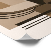 Poster Abstract Geometric Composition in Earthy Tones (Coin)