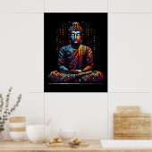 Poster Abstract Geometric Modern Art | Gautama Buddha (Cuisine)