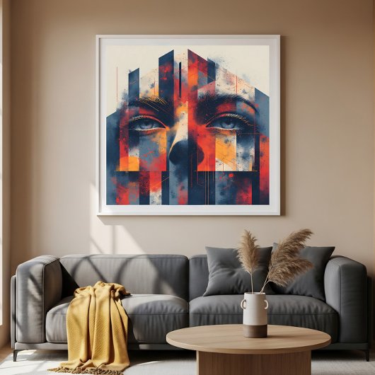 Poster Abstract Geometric Portrait