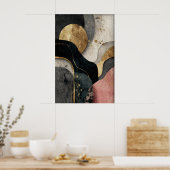 Poster Abstract Gold Minimalist Print, Boho Printable (Cuisine)