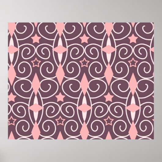 Poster Abstract Hand Drawing Ornamental Geometric Shapes (Devant)