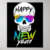 Poster Abstract Happy New Skull Year  (Devant)