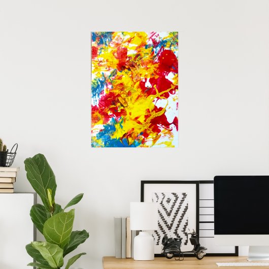 Poster Abstract in Red (Bureau à domicile)