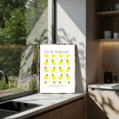 Poster Abstract Lemon Market Kitchen Print