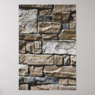 Poster Abstract Limestone Rock Wall