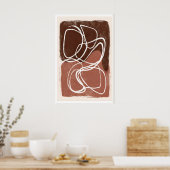 Poster Abstract Linework Print Overlapping Organic Shapes (Cuisine)