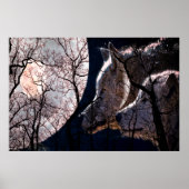 poster abstract maanwolvenbos (Voorkant)