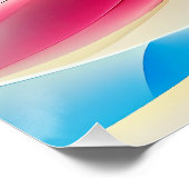 Poster Abstract Magnolia Watercolor Bloom (Coin)