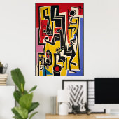 Poster Abstract Modern Jazz Wall Art (Bureau à domicile)