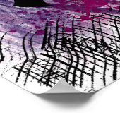 Poster Abstract Mystical Purple Brush Strokes Wall Art    (Coin)