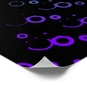 Poster Abstract Neon green purple circles spheres (Coin)