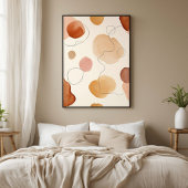 Poster Abstract Neutral Watercolor Wall Art Print, Modern