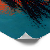 Poster Abstract Nightingale in Color Fields Expressionist (Coin)