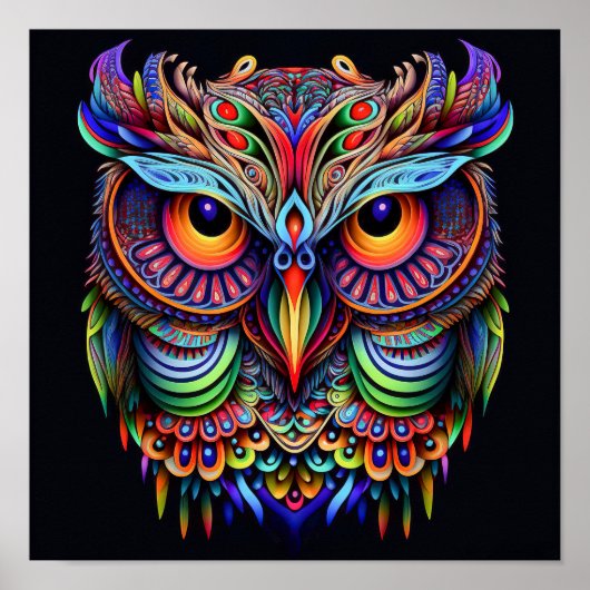 Poster Abstract on in bright colors (Devant)