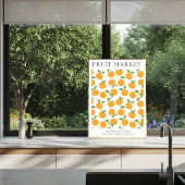 Poster Abstract Orange Market Kitchen Print