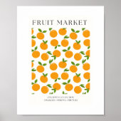 Poster Abstract Orange Market Kitchen Print (Devant)