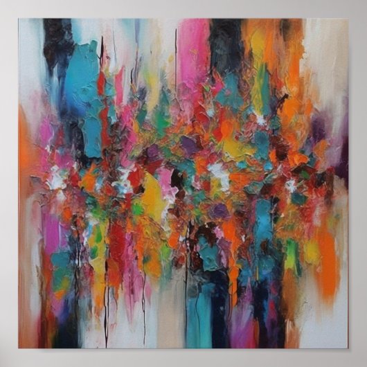 Poster Abstract Painting - Eloquent Expression Through Co (Devant)