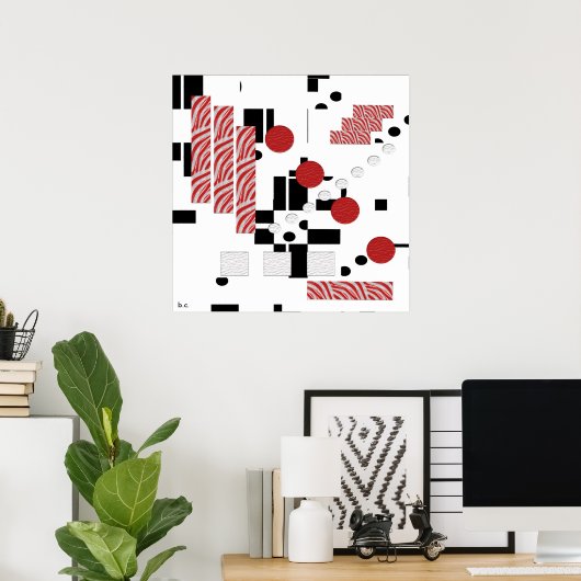 Poster Abstract Proportion Print (Bureau à domicile)