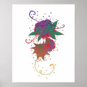 Poster Abstract Rainbow Rose Tattoo (Devant)