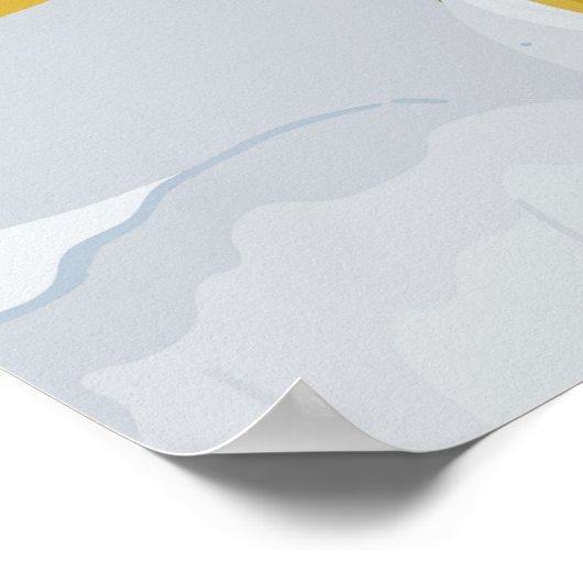 Poster Abstract seamless pattern. Light grey, yellow, g (Coin)