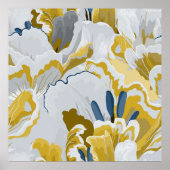 Poster Abstract seamless pattern. Light grey, yellow, g (Devant)