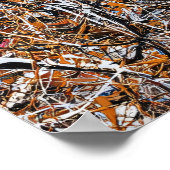 Poster Abstract Skull Drip Painting Modern Wall Art (Coin)