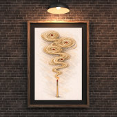 Poster abstract smoke art | matchstick illustration