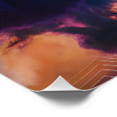 Poster Abstract Space Nebula Art - Colorful Cosmic (Coin)