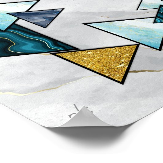 Poster Abstract Star of David Magen David Giclée ArtPrint (Coin)