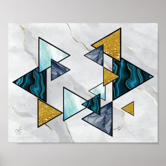 Poster Abstract Star of David Magen David Giclée ArtPrint (Devant)